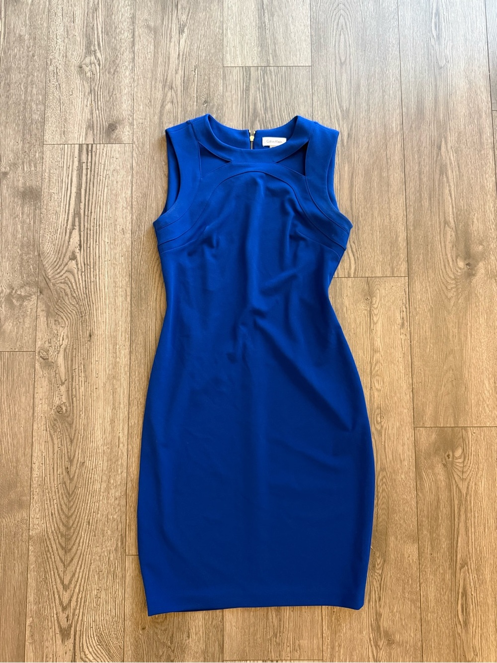 Calvin Klein Royal Blue Sheath Sleeveless Women’s Size 6 Dress